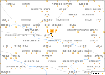 map of Łany