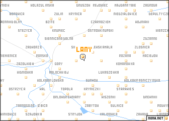 map of Łany