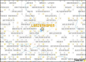 map of Lanzenhofen