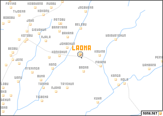 map of Laoma