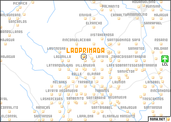 map of La Oprimada