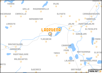 map of La Ordeña