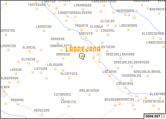 map of La Orejana