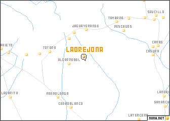map of La Orejona