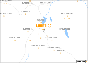 map of La Ortiga