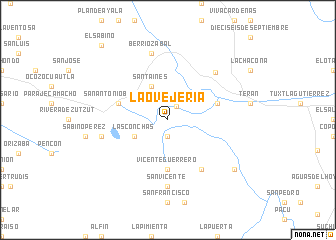 map of La Ovejería