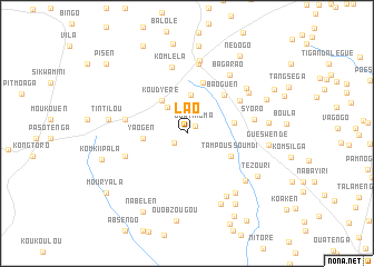 map of Lao