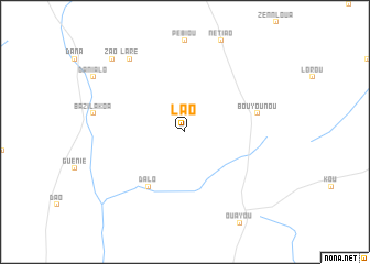 map of Lao