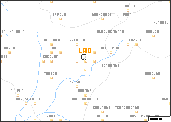 map of Lao