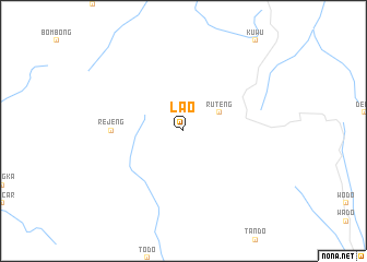 map of Lao