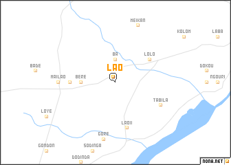 map of Lao