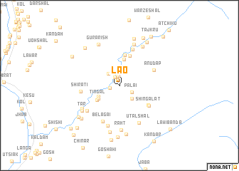 map of Lao