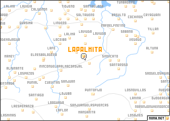 map of La Palmita