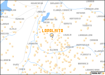 map of La Palmita