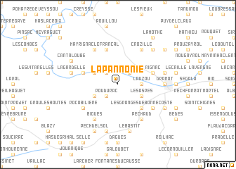 map of La Pannonie