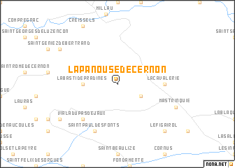 map of Lapanouse-de-Cernon