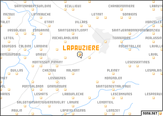 map of La Pauzière