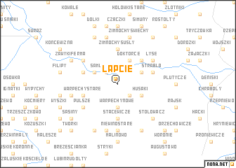 map of Łapcie