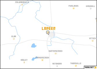 map of Lapeer