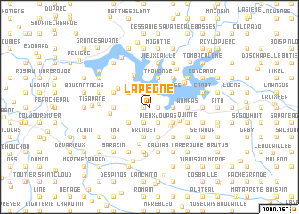 map of La Pègne