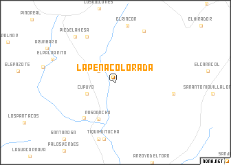 map of La Peña Colorada