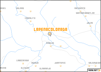 map of La Peña Colorada