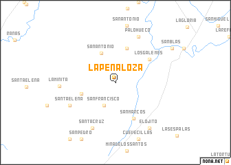 map of La Peñaloza