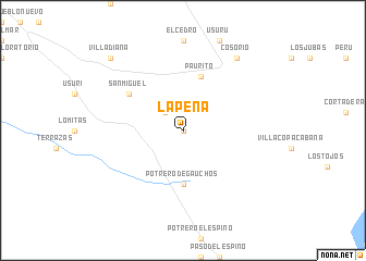 map of La Peña