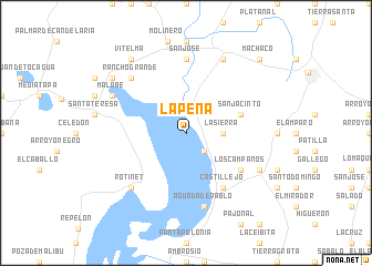 map of La Peña