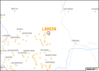 map of La Peña