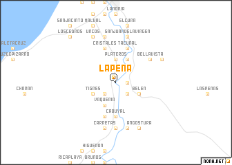 map of La Peña