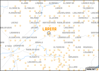 map of La Peña