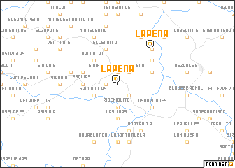 map of La Peña