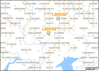 map of La Peña