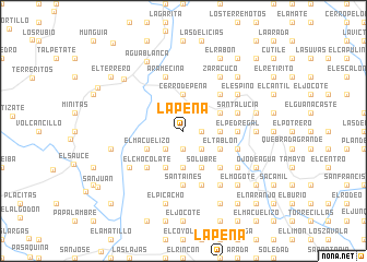 map of La Peña