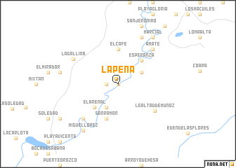 map of La Peña