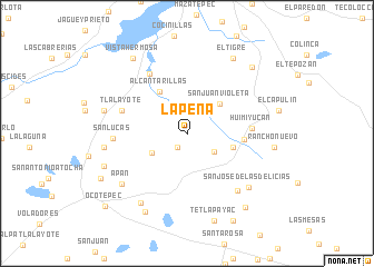 map of La Peña