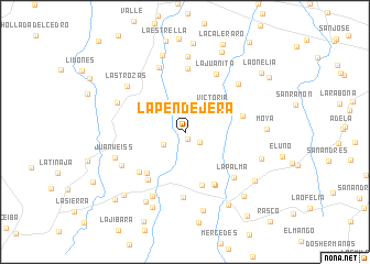 map of La Pendejera