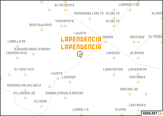 map of La Pendencia