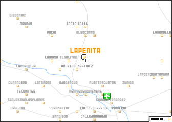 map of La Peñita