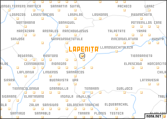 map of La Peñita