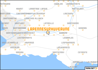 map of La Penne-sur-Huveaune