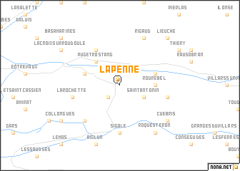 map of La Penne