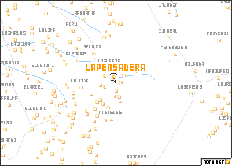 map of La Pensadera