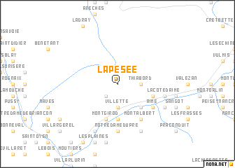 map of La Pesée