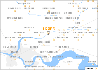 map of Lapės