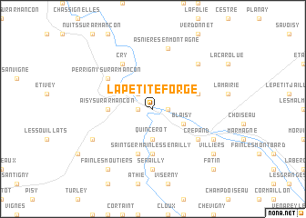 map of La Petite Forge