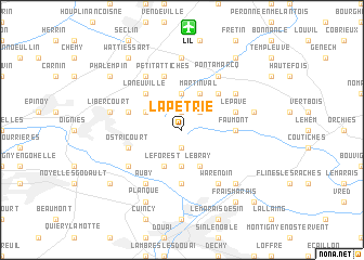 map of La Pétrie
