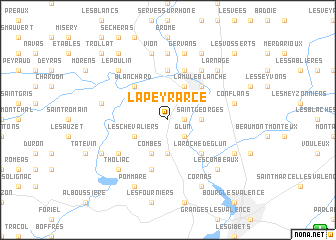 map of La Peyrarce