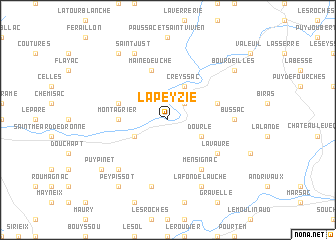 map of La Peyzie